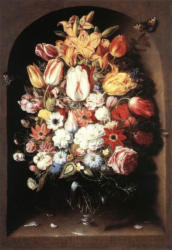 BEERT, Osias Bouquet in a Niche France oil painting art